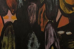 Figures, acrylic on panel, 12in x 24in, 2021