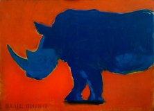 Blue Rhino, oil on canvas, 44in x 62in, 2016