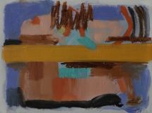 Perimeter 5, 11in x 14in (framed), Oil on primed linen sheet, 2026