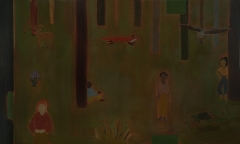 Habitat, oil on masonite, 17.5in x-29in, 2024