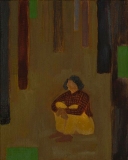 Present, oil on linen panel, 10in x 8in, 2024