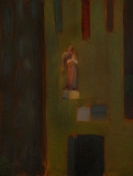 Greenwood Angel, oil on linen panel, 12in x 9in, 2024