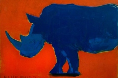 Blue Rhino, oil on canvas, 44in x 62in, 2016