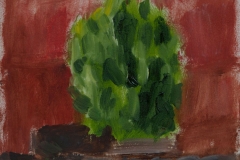 Shrub, oil on panel, 4in x 4in, 2021