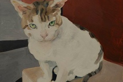 Street Cat, oil on panel, 6in x 6in, 2021, private collection