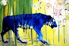 BlueTiger, oil on canvas, 54in x 72in, 2009