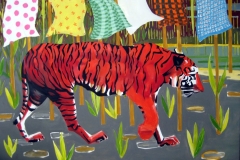 Cherry Tiger, oil on canvas, 54in x 72in, 2011, private collection