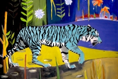 Turquoise Tiger, oil on canvas, 54in x 72in, 2009