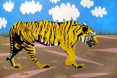 Yellow Tiger, oil on canvas, 54in x 72in, 2011, private collection